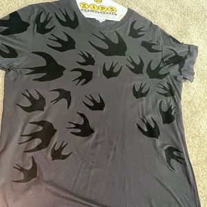 McQueen Black Tee Shirt with Print